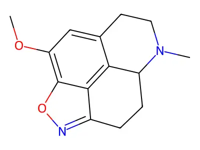 9-Methoxy-5-methyl-3,4,4a,5,6,7-hexahydro-1,2-benzisoxazolo(5,4,3-def)quinoline structure