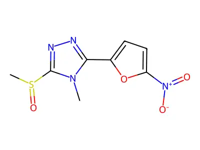 3-(Methanesulfinyl)-4-methyl-5-(5-nitrofuran-2-yl)-4H-1,2,4-triazole structure