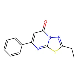 2-Ethyl-7-phenyl-[1,3,4]thiadiazolo[3,2-a]pyrimidin-5-one structure