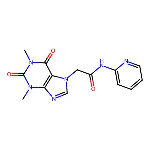 2-(1,3-dimethyl-2,6-dioxopurin-7-yl)-N-pyridin-2-ylacetamide structure