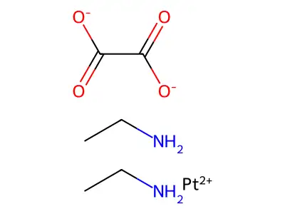Ethylazanide;oxalic acid;platinum(2+) structure