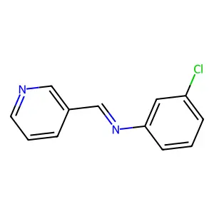 N-(3-chlorophenyl)-1-pyridin-3-ylmethanimine structure