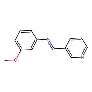 Benzenamine, 3-methoxy-N-(3-pyridinylmethylene)- structure