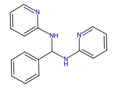 N-(Phenyl(2-pyridinylamino)methyl)-N-(2-pyridinyl)amine structure