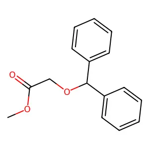 Acetic acid, 2-(diphenylmethoxy)-, methyl ester structure