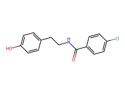 4-氯-N-(2-(4-羟苯基)乙基)苯甲酰胺 structure
