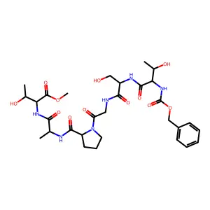Methyl N-((benzyloxy)carbonyl)threonylserylglycylprolylalanylthreoninate structure