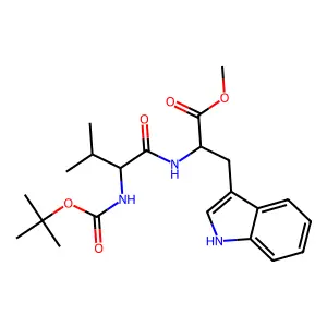 Methyl n-(tert-butoxycarbonyl)valyltryptophanate structure