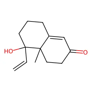 5-ethenyl-5-hydroxy-4a-methyl-4,6,7,8-tetrahydro-3H-naphthalen-2-one structure