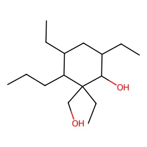 2,4,6-Triethyl-2-(hydroxymethyl)-3-propylcyclohexan-1-ol structure
