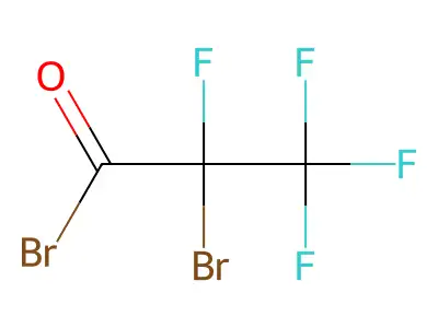 2-Bromo-2,3,3,3-tetrafluoropropanoyl bromide structure