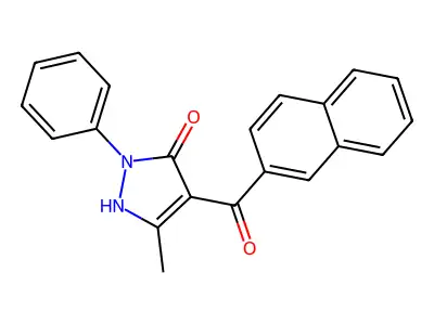 5-Hydroxy-3-methyl-1-phenylpyrazol-4-yl 2-naphthyl ketone structure