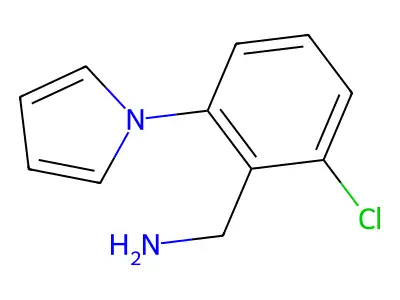 [2-chloro-6-(1H-pyrrol-1-yl)phenyl]methanamine structure