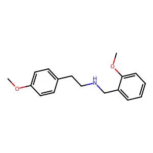 2-(4-methoxyphenyl)-N-[(2-methoxyphenyl)methyl]ethanamine structure