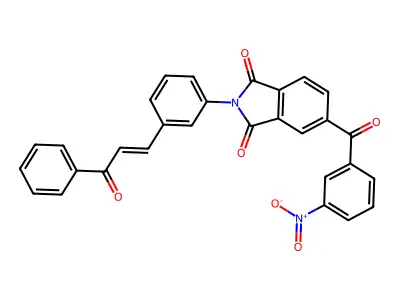 5-(3-Nitrobenzoyl)-2-[3-(3-oxo-3-phenylprop-1-enyl)phenyl]isoindole-1,3-dione structure