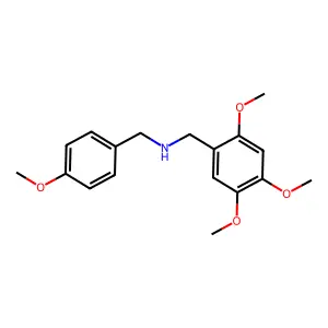 1-(4-methoxyphenyl)-N-(2,4,5-trimethoxybenzyl)methanamine structure