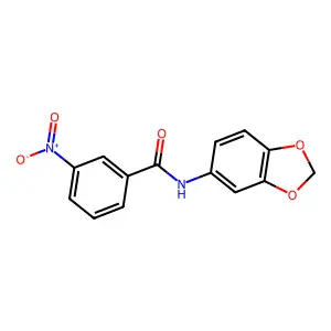 N-(1,3-benzodioxol-5-yl)-3-nitrobenzamide structure