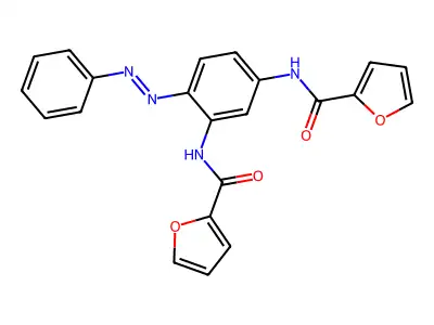 N,N'-[4-(phenyldiazenyl)-1,3-phenylene]di(2-furamide) structure