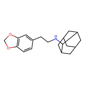 N-[2-(1,3-benzodioxol-5-yl)ethyl]adamantan-2-amine structure
