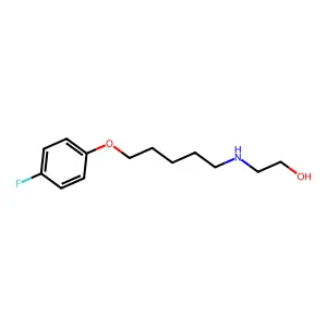 2-[5-(4-Fluorophenoxy)pentylamino]ethanol structure