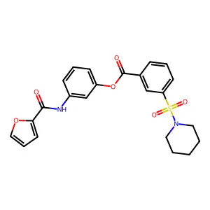3-(2-Furoylamino)phenyl 3-(1-piperidinylsulfonyl)benzoate structure