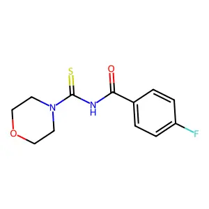 N-[(4-fluorophenyl)carbonyl]morpholine-4-carbimidothioic acid structure