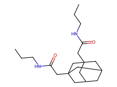 2,2'-tricyclo[3.3.1.1~3,7~]decane-1,3-diylbis(N-propylacetamide) structure
