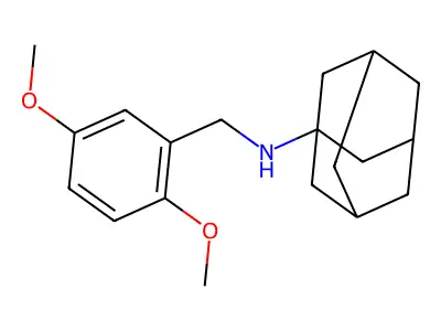 N-[(2,5-dimethoxyphenyl)methyl]adamantan-1-amine structure