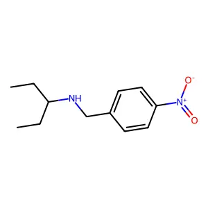 N-[(4-nitrophenyl)methyl]pentan-3-amine structure