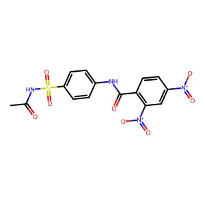 N-[4-(acetylsulfamoyl)phenyl]-2,4-dinitrobenzamide structure