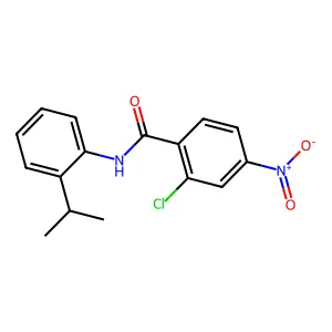 2-Chloro-N-(2-isopropylphenyl)-4-nitrobenzamide structure