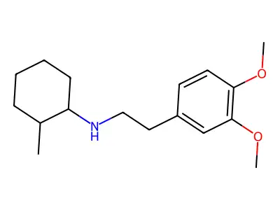 N-[2-(3,4-dimethoxyphenyl)ethyl]-2-methylcyclohexan-1-amine structure