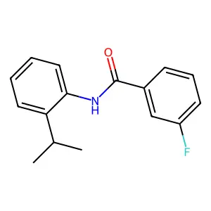 3-fluoro-N-[2-(propan-2-yl)phenyl]benzamide structure