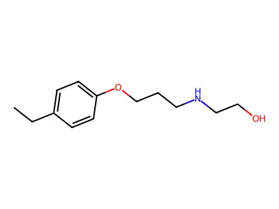 Ethanol, 2-[[3-(4-ethylphenoxy)propyl]amino]-(9CI) structure
