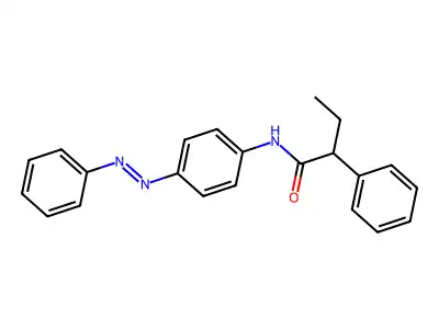 2-phenyl-N-[4-(phenyldiazenyl)phenyl]butanamide structure