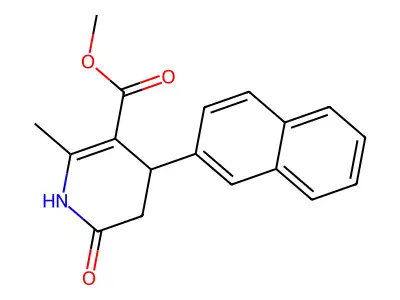 methyl 6-methyl-4-naphthalen-2-yl-2-oxo-3,4-dihydro-1H-pyridine-5-carboxylate structure