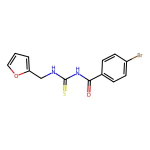 4-bromo-N-(furan-2-ylmethylcarbamothioyl)benzamide structure