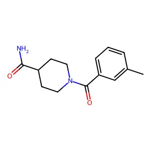 1-(3-Methylbenzoyl)piperidine-4-carboxamide structure