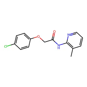 2-(4-chlorophenoxy)-N-(3-methylpyridin-2-yl)acetamide structure