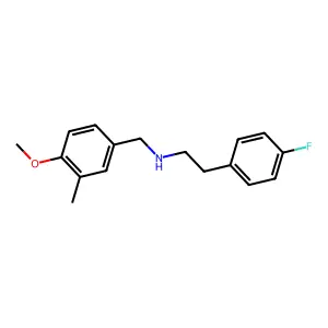 2-(4-fluorophenyl)-N-[(4-methoxy-3-methylphenyl)methyl]ethanamine structure