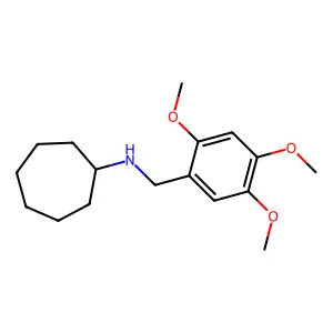 N-(2,4,5-trimethoxybenzyl)cycloheptanamine structure