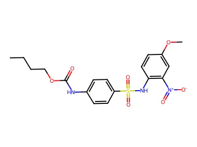 butyl N-[4-[(4-methoxy-2-nitrophenyl)sulfamoyl]phenyl]carbamate structure