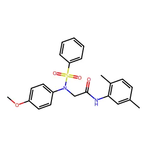 2-[N-(benzenesulfonyl)-4-methoxyanilino]-N-(2,5-dimethylphenyl)acetamide structure