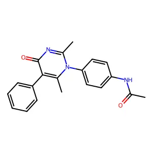 N-[4-(2,6-dimethyl-4-oxo-5-phenylpyrimidin-1-yl)phenyl]acetamide structure