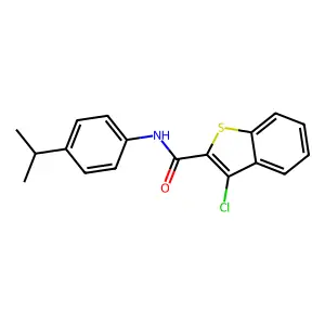 3-chloro-N-(4-propan-2-ylphenyl)-1-benzothiophene-2-carboxamide structure