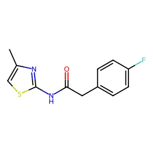 2-(4-fluorophenyl)-N-(4-methyl-1,3-thiazol-2-yl)acetamide structure