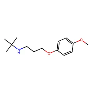 N-[3-(4-methoxyphenoxy)propyl]-2-methylpropan-2-amine structure