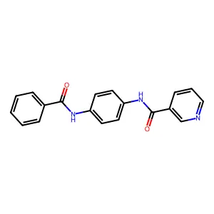 N-(4-benzamidophenyl)pyridine-3-carboxamide structure
