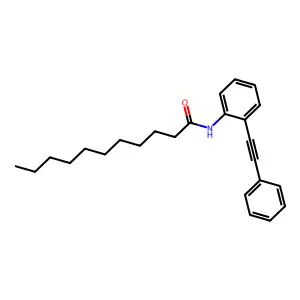 N-[2-(2-phenylethynyl)phenyl]undecanamide structure