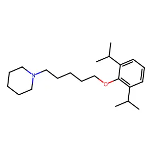 1-[5-[2,6-Di(propan-2-yl)phenoxy]pentyl]piperidine structure